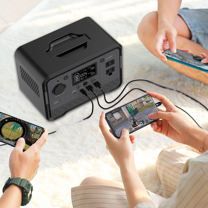 DPS-350D Portable Power Station | 297.6Wh LiFePO4 Battery, 350W AC Output